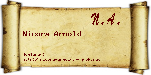 Nicora Arnold névjegykártya